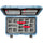 Nanuk 935 Étui utilitaire dur à roues avec insert de diviseur rembourré et organisateur de couvercle (Cyan Blue)