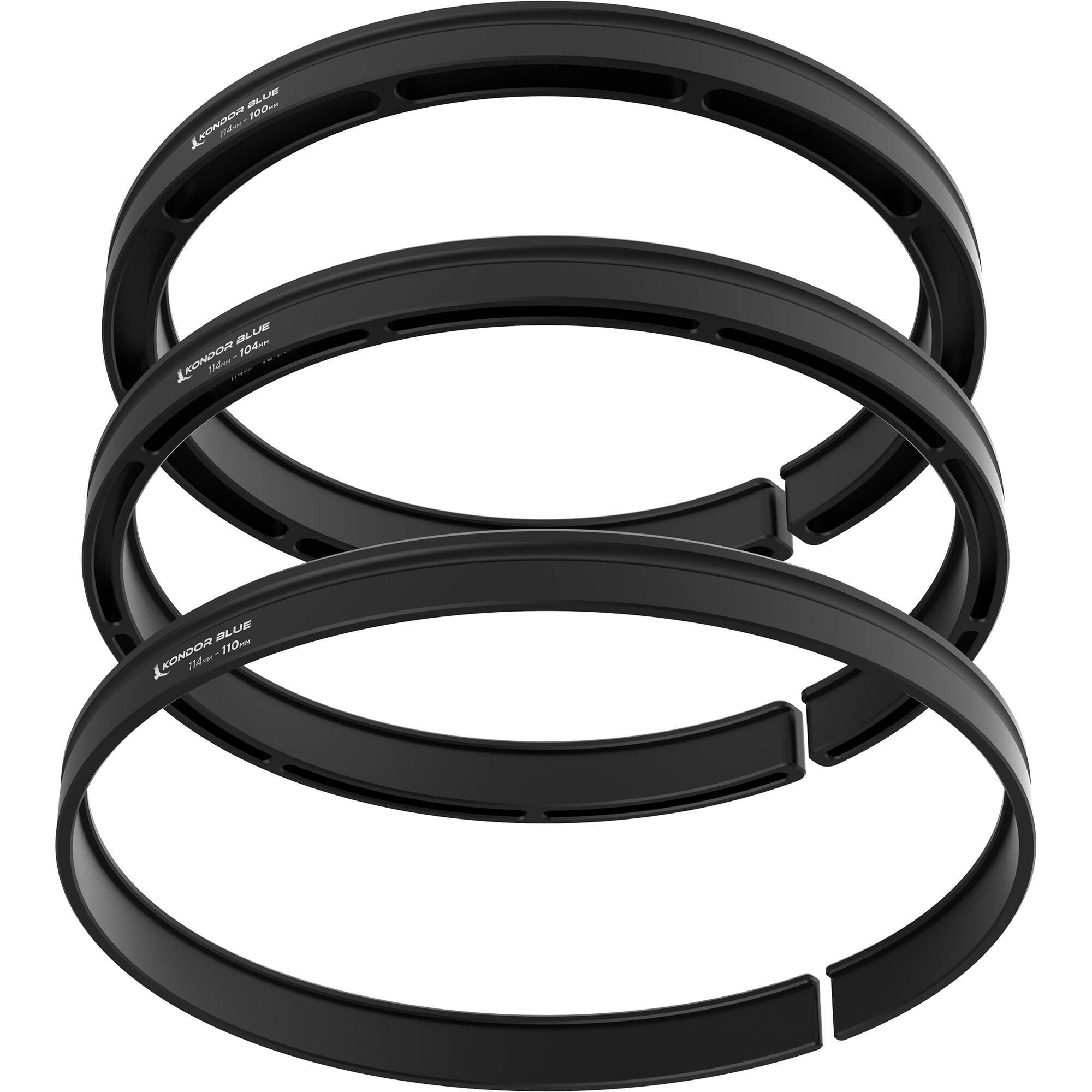 Kondor Blue Cine Lens Clamp-On Adapter Ring Set (114-100/104/110mm)