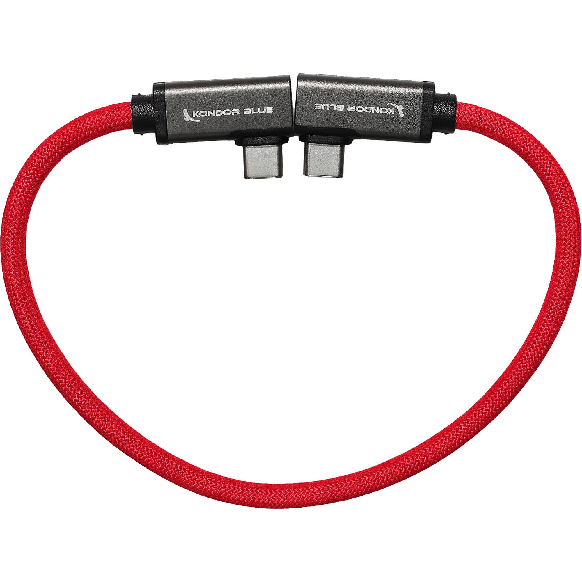 Kondor Blue Dual Right Angle USB-C 3.2 Gen 2x2 Braided Cable