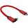 Kondor Blue Straight to Right-Angle USB-C 3.1 Gen 2 Cable (8.5", Cardinal Red)