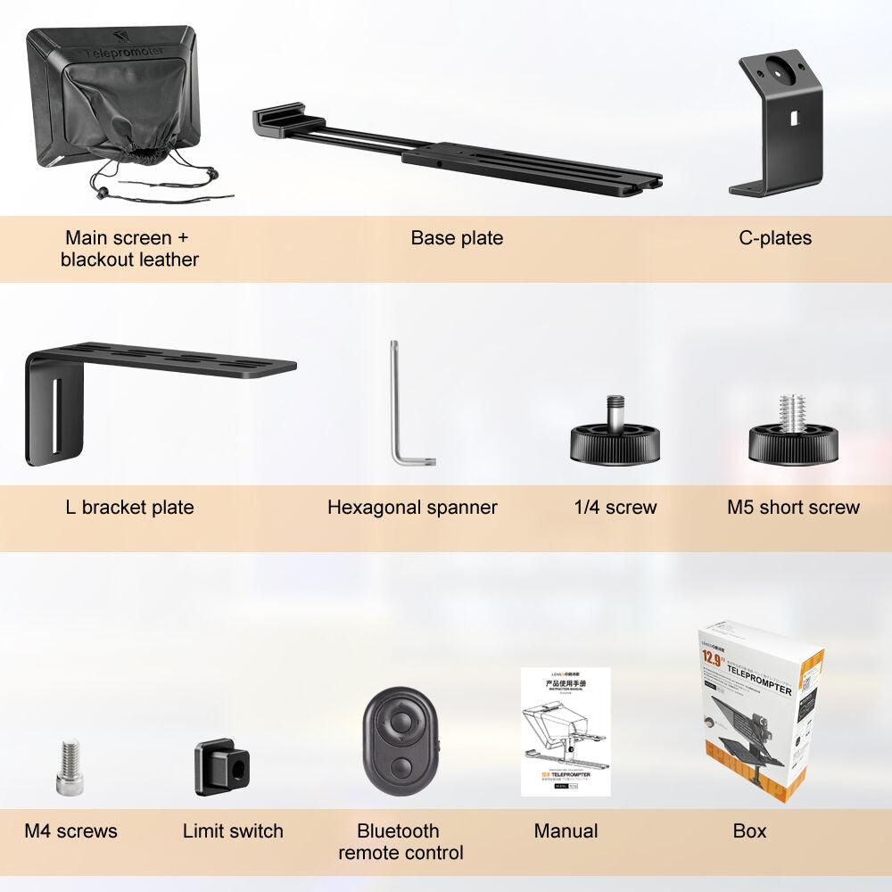 LENSGO TC12 Teleprompter for Smartphones and Cameras