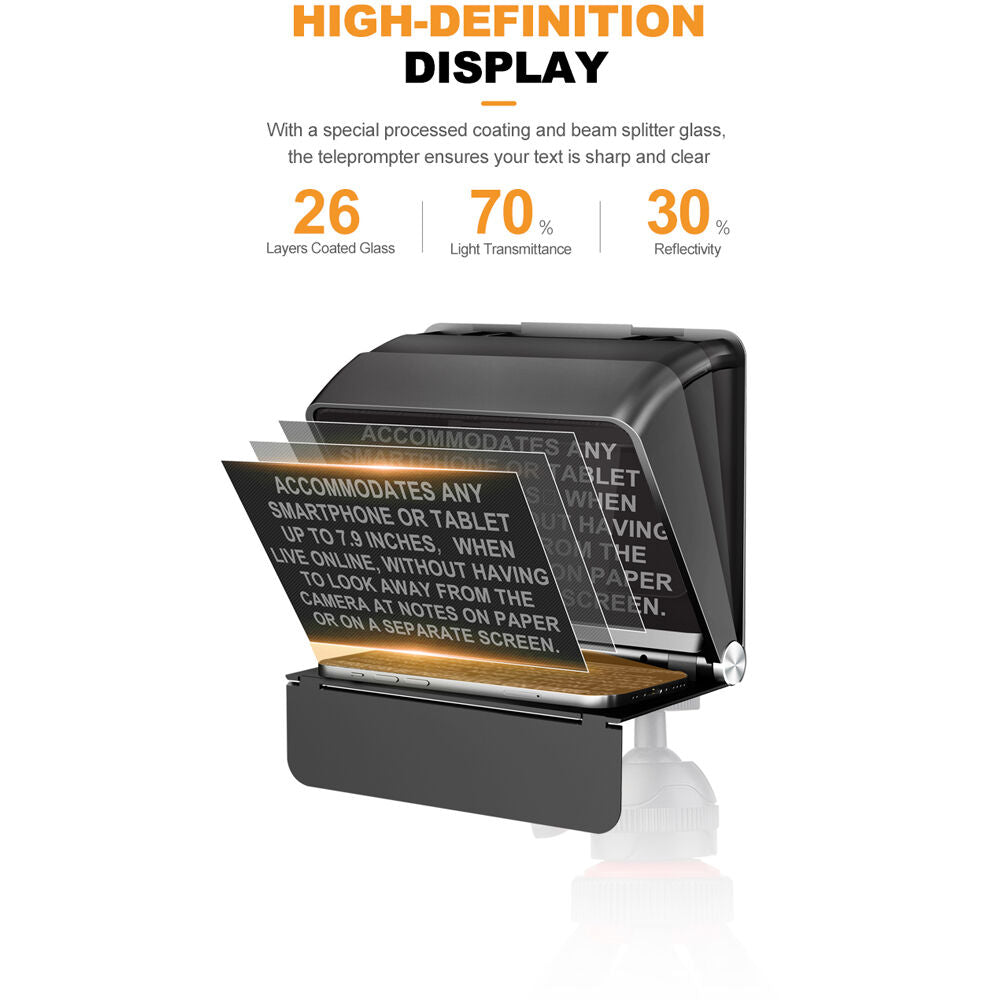 LENSGO TC7II Portable Teleprompter for Cameras
