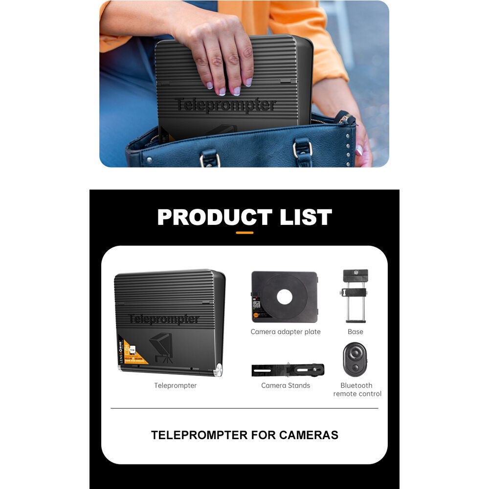 LENSGO TC7II Portable Teleprompter for Cameras