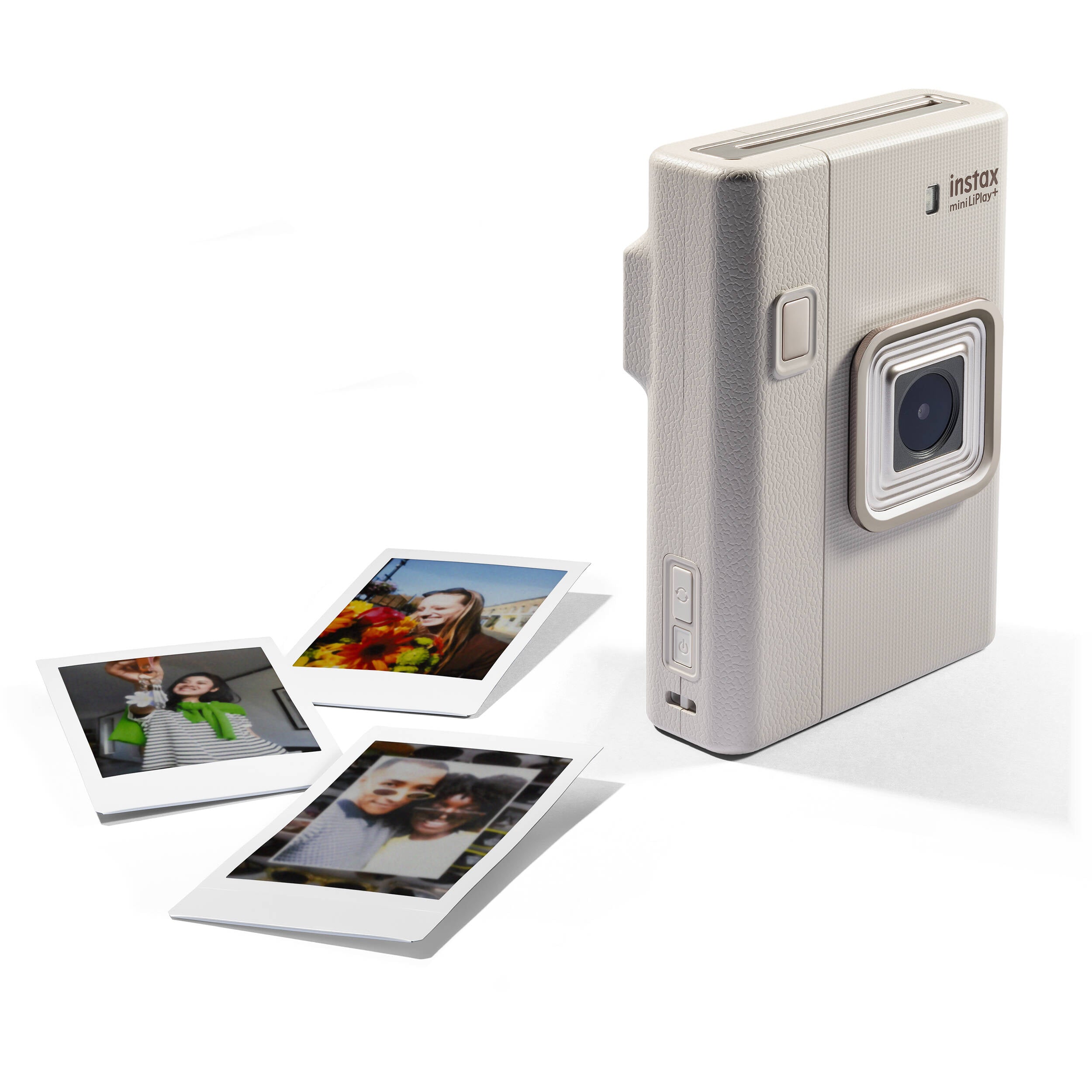 FUJIFILM instax mini LiPlay+ Hybrid Instant Camera (Sand Beige)