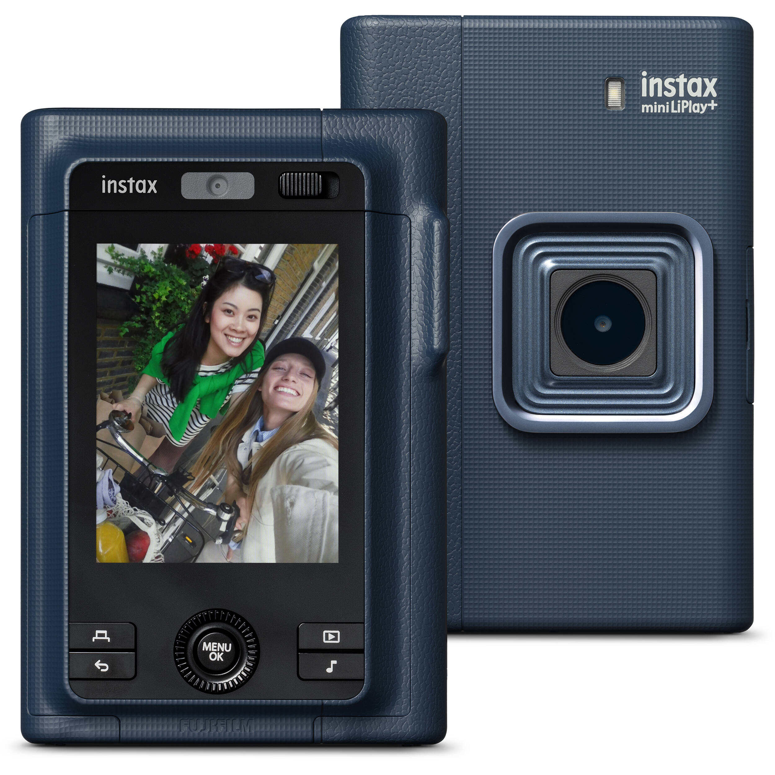 FUJIFILM instax mini LiPlay+ Hybrid Instant Camera (Midnight Blue)