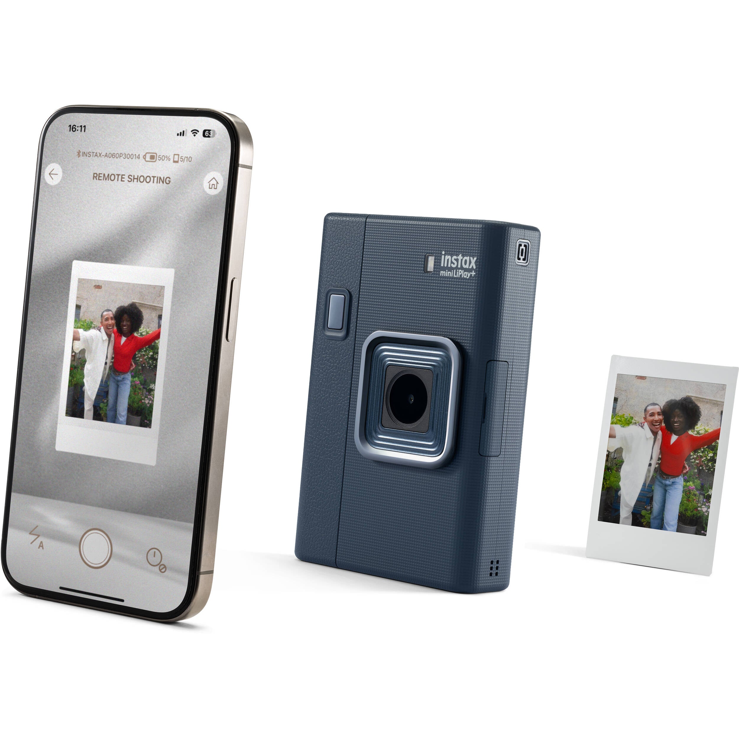 FUJIFILM instax mini LiPlay+ Hybrid Instant Camera (Midnight Blue)