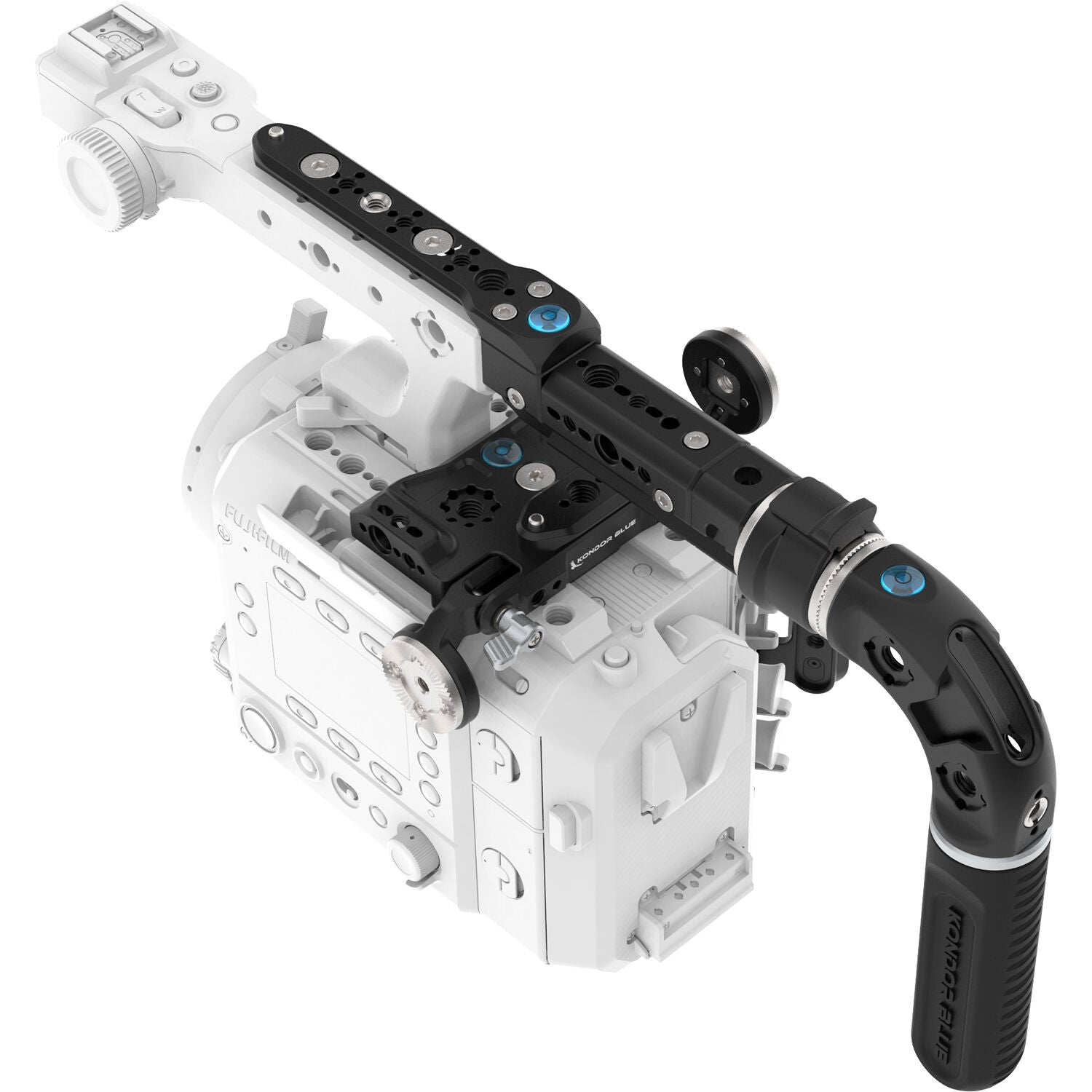 Kondor Blue Camera Cage Kit A with Hollywood Handle for FUJIFILM GFX ETERNA 55 (Raven Black)