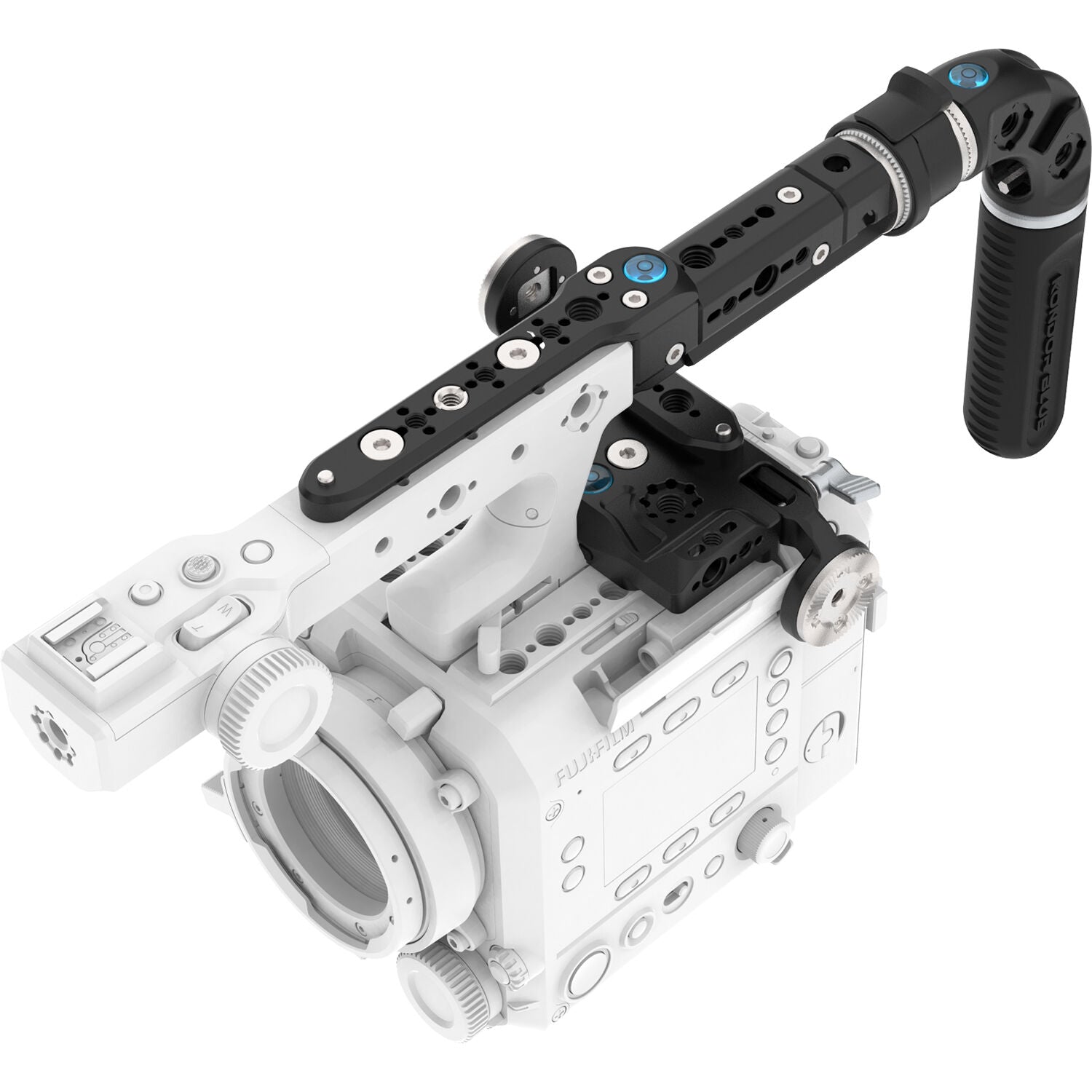 Kondor Blue Camera Cage Kit A with Hollywood Handle for FUJIFILM GFX ETERNA 55 (Raven Black)