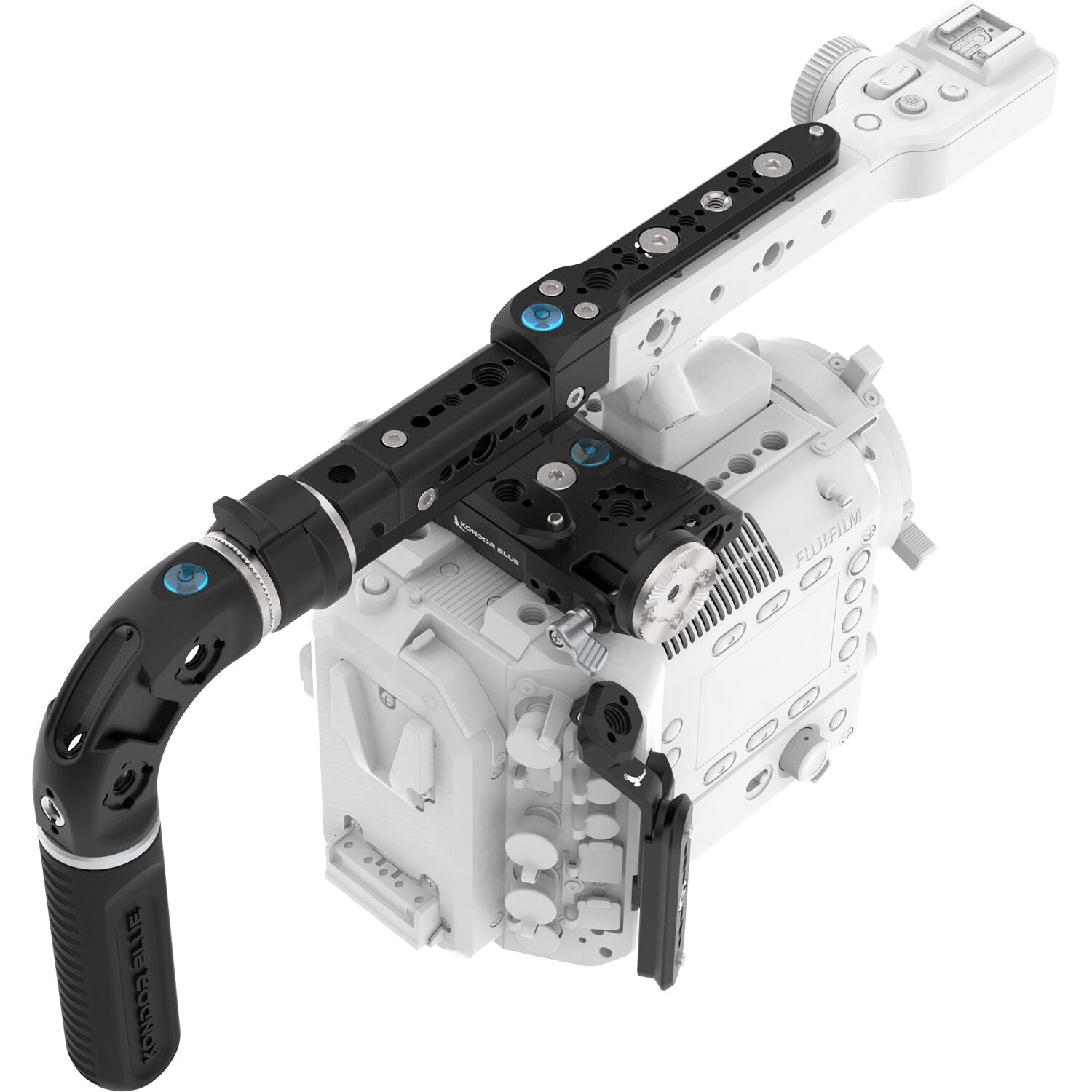 Kondor Blue Camera Cage Kit A with Hollywood Handle for FUJIFILM GFX ETERNA 55 (Raven Black)