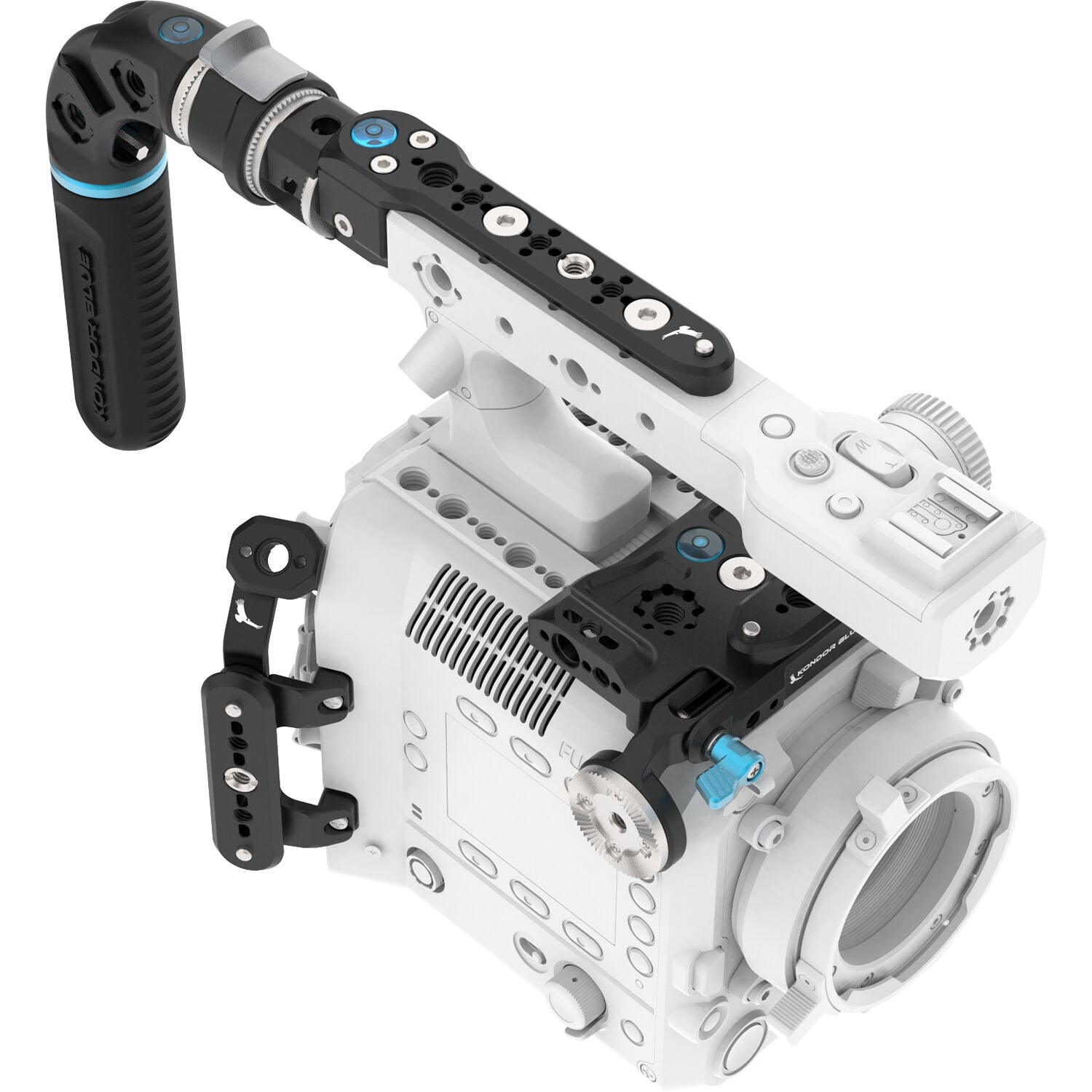 Kondor Blue Camera Cage Kit A with Hollywood Handle for FUJIFILM GFX ETERNA 55 (Raven Black)