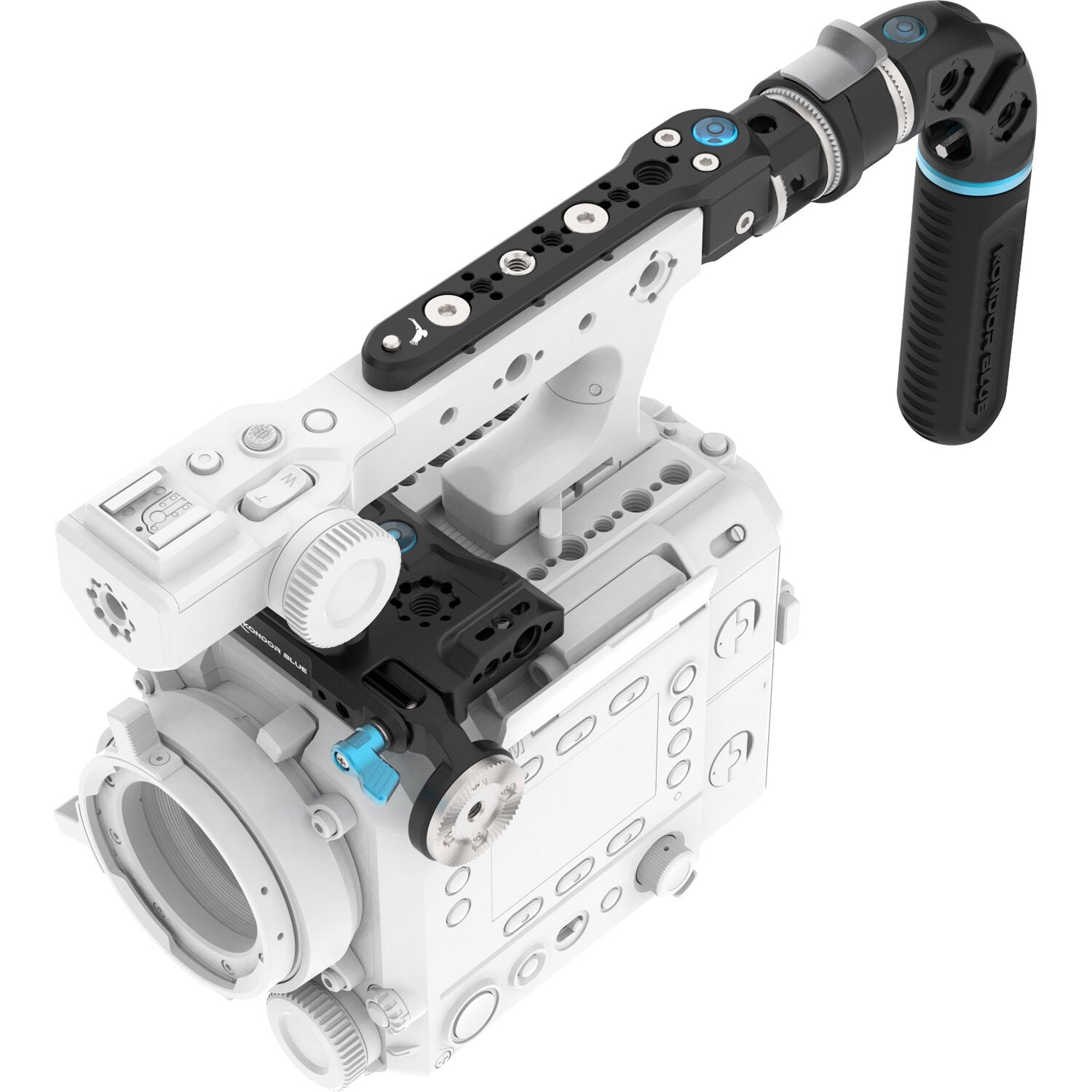 Kondor Blue Camera Cage Kit A with Hollywood Handle for FUJIFILM GFX ETERNA 55 (Raven Black)