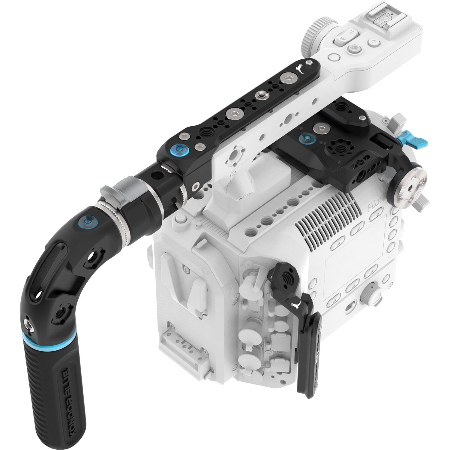 Kondor Blue Camera Cage Kit A with Hollywood Handle for FUJIFILM GFX ETERNA 55 (Raven Black)
