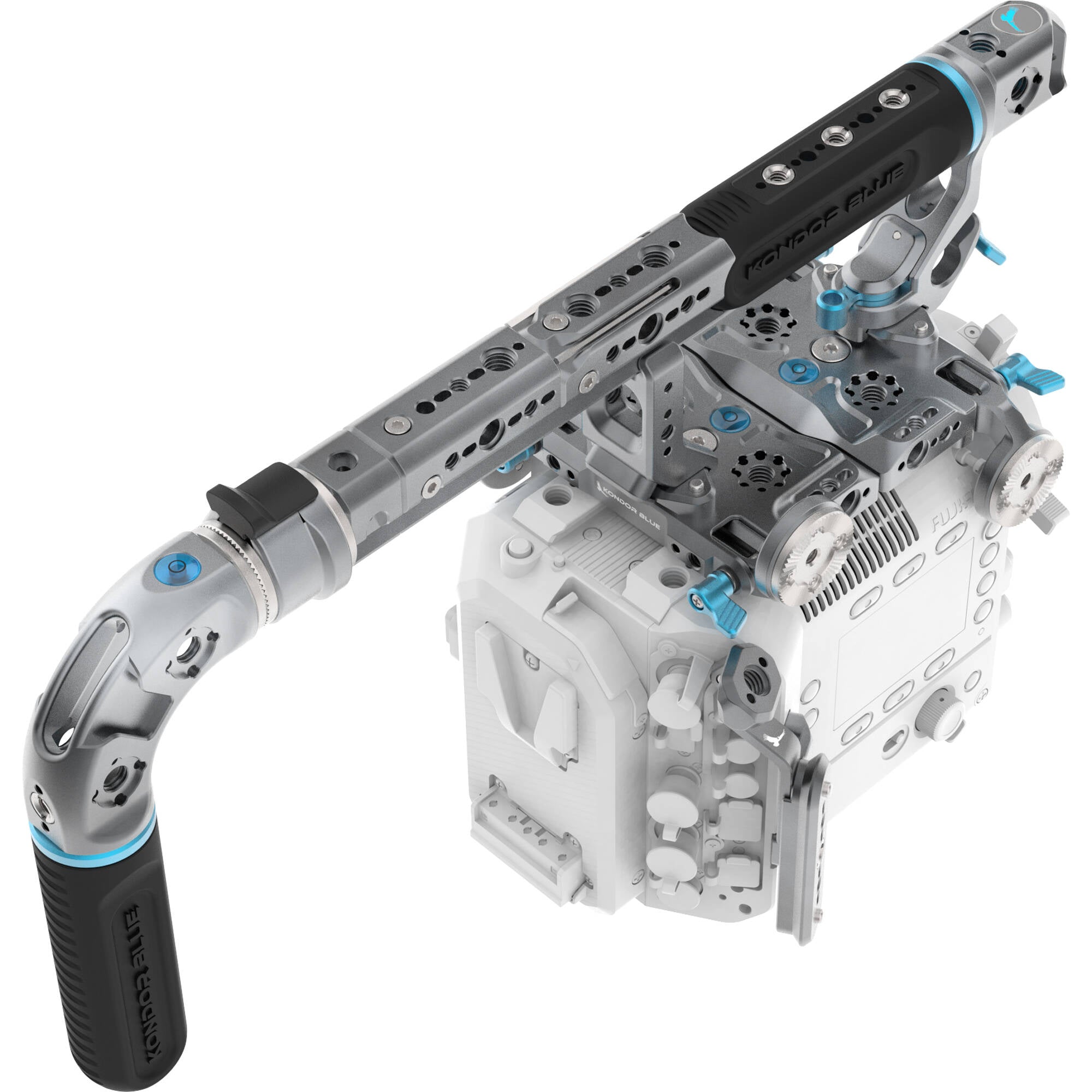 Kondor Blue Camera Cage Kit B with Hollywood Handle for FUJIFILM GFX ETERNA 55 (Space Gray)