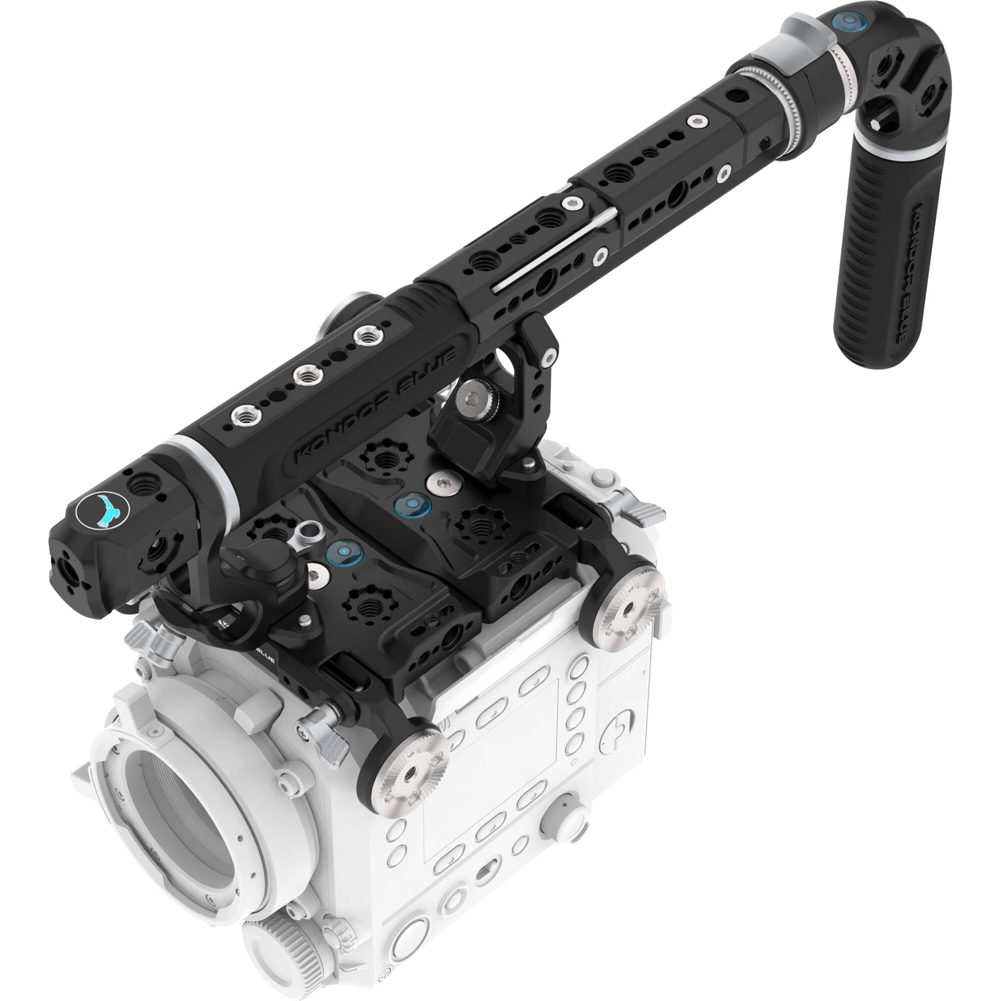 Kondor Blue Camera Cage Kit B with Hollywood Handle for FUJIFILM GFX ETERNA 55 (Raven Black)
