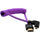 Kondor Blue Gerald Undone Braided Coiled High-Speed Right-Angle Micro-HDMI to HDMI Cable for Canon R5 & R6 Cameras (Limited Purple Edition, 12 to 24")