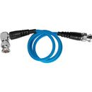 Kondor Blue 12G-SDI Cable Right-Angle to Straight for 4K60p Camera Monitors and Transmitters (20", Kondor Blue)