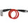 Kondor Blue 12G-SDI Cable Right-Angle to Straight for 4K60p Camera Monitors and Transmitters (20", Cardinal Red)