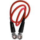 Kondor Blue 12G-SDI Right-Angle Cable for 4K60p Camera Monitors and Transmitters (22", Cardinal Red)