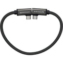 Kondor Blue USB-C 3.1 Gen 2 Dual Right-Angle Cable (Raven Black, 12")