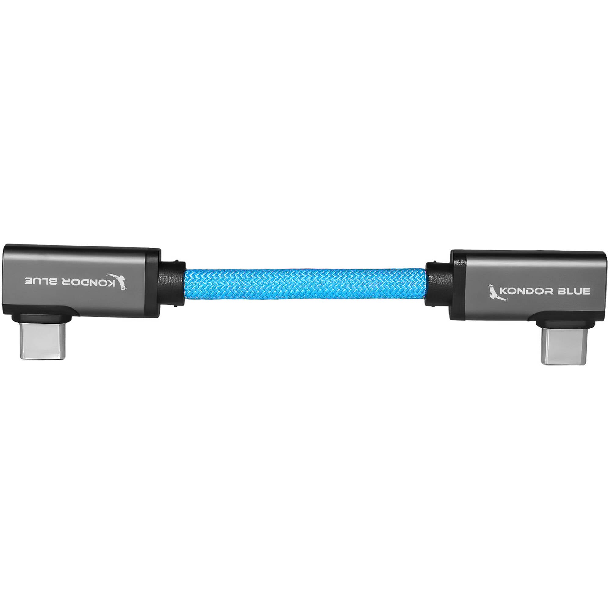 Kondor Blue USB-C 3.2 Dual Right-Angle Cable (Kondor Blue, 4")