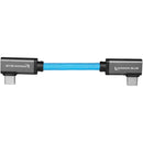 Kondor Blue USB-C 3.2 Dual Right-Angle Cable (Kondor Blue, 4")