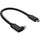 Kondor Blue USB-C 3.1 Gen 2 Straight to Right-Angle Cable (Raven Black, 6")