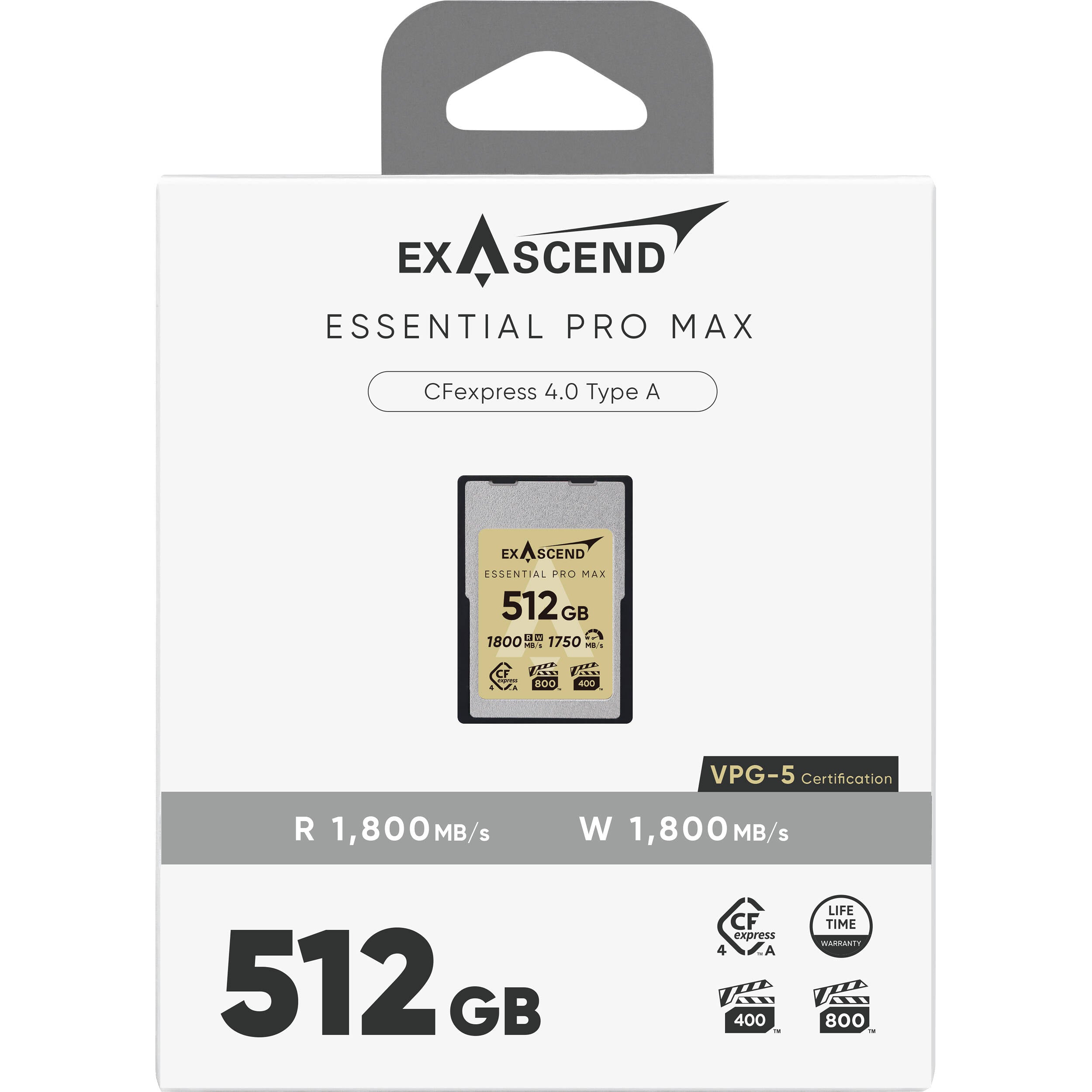 Exascend 512GB Essential Pro Max CFexpress 4.0 Type A Memory Card