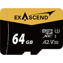 Exascend 64GB Catalyst UHS-I microSDXC Memory Card with SD Adapter