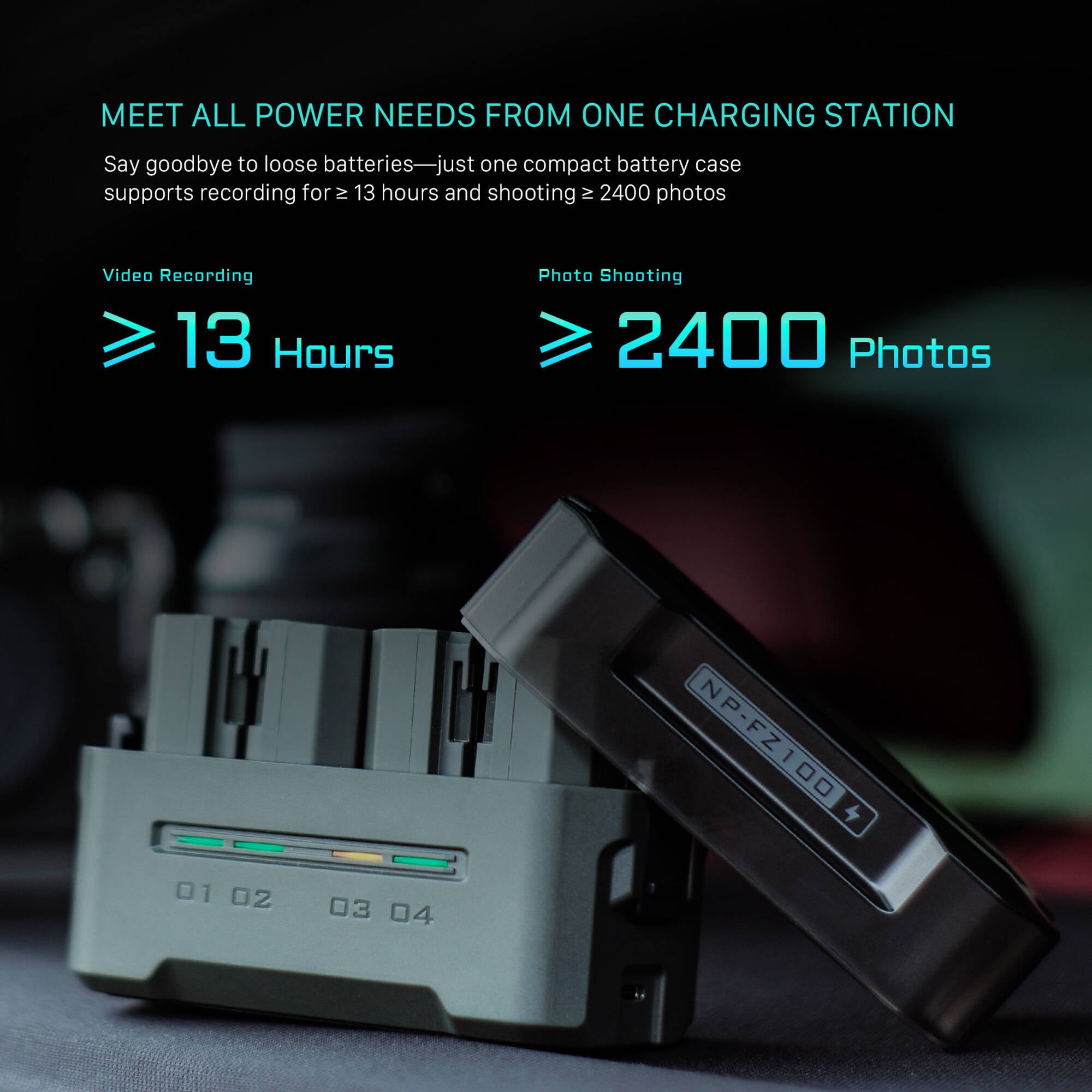 Tilta Portable Charging Station for NP-FZ100 Batteries (Off-White)