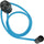 Kondor Blue Adjustable Mini-XLR Male to Adjustable XLR Female Audio Cable (17")