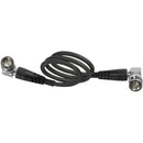 Kondor Blue 12G-SDI Right-Angle Cable (18", Raven Black)