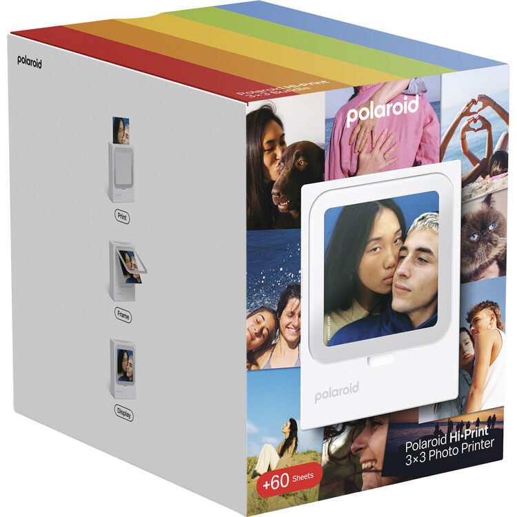 Imprimante photo de poche Polaroid Hi-Print 3x3 avec 60 feuilles de papier