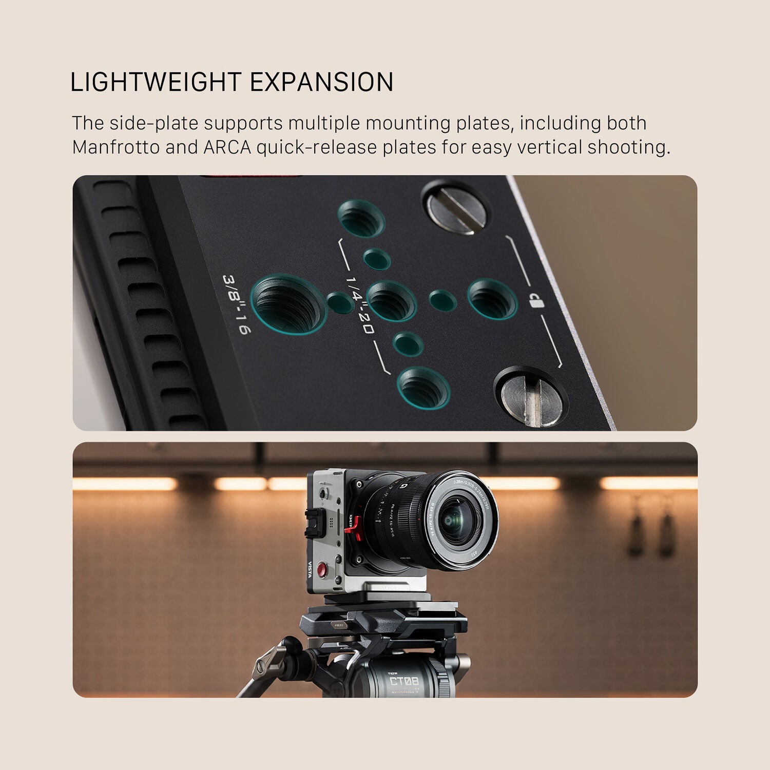 Tilta Wooden Handle Side Plate Kit for Kinefinity Vista (Black)