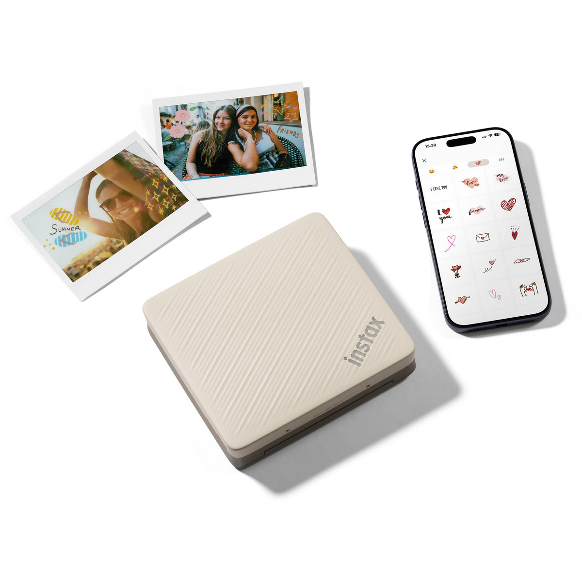 FUJIFILM instax Link WIDE 2 Smartphone Printer (Beige)