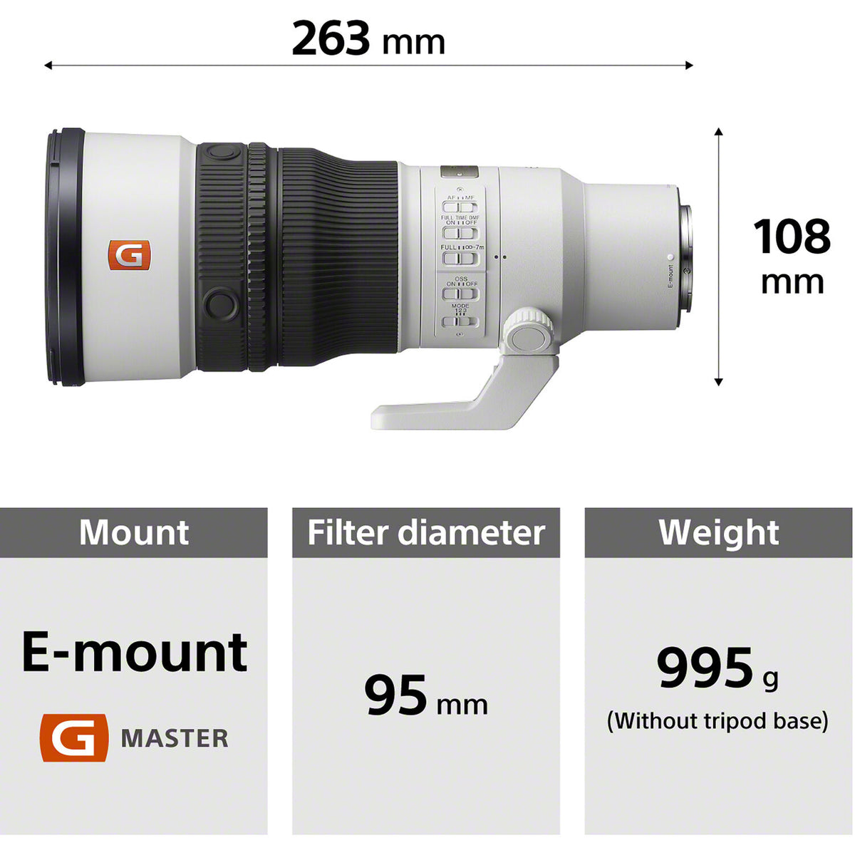 Sony FE 600mm f/6.3 GM OSS Lens (Sony E)