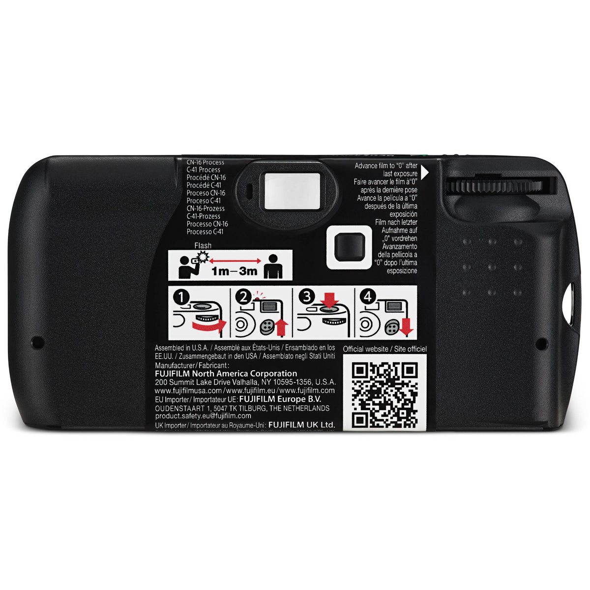 FUJIFILM QuickSnap Black and White One-Time-Use Disposable Camera (27 Exposures)