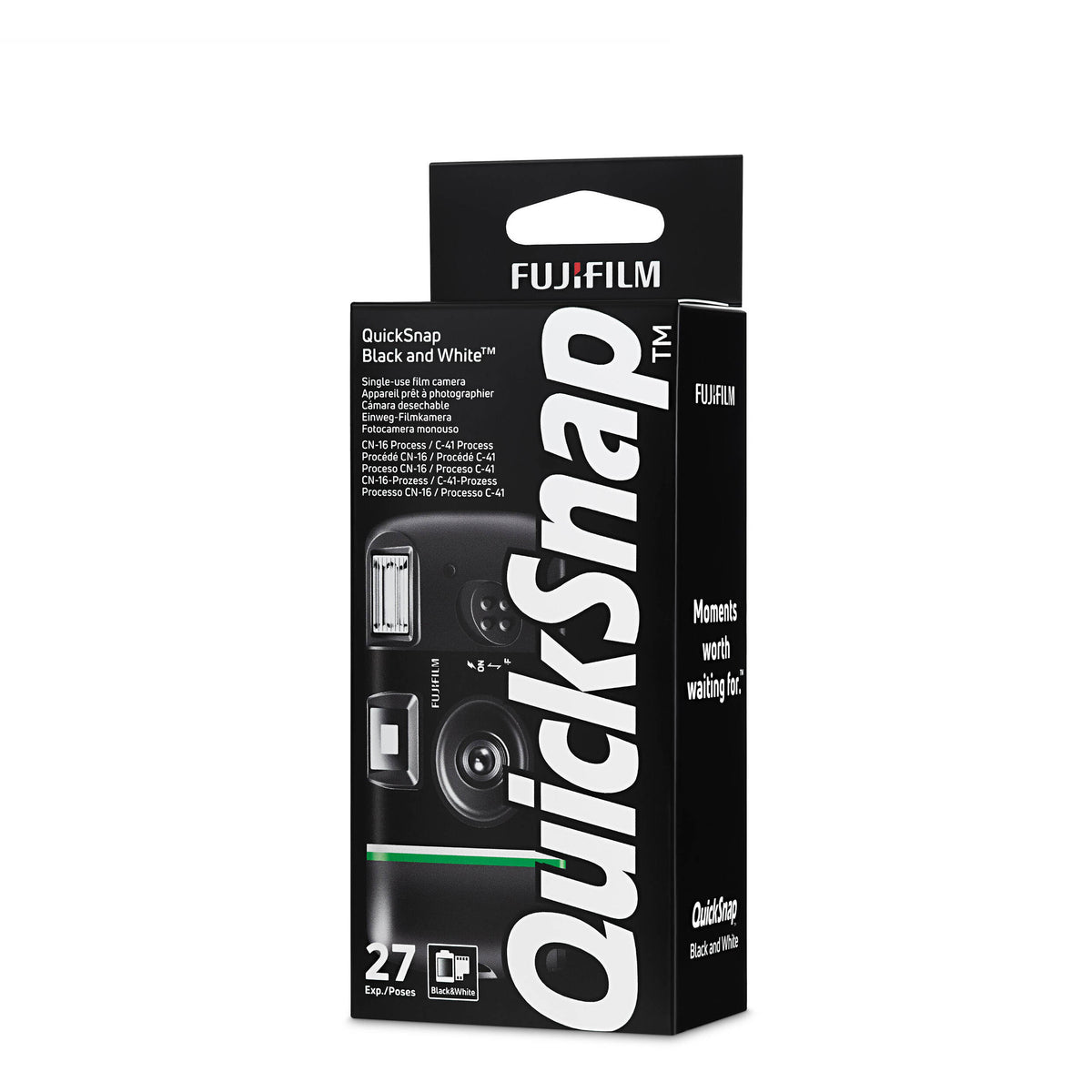 FUJIFILM QuickSnap Black and White One-Time-Use Disposable Camera (27 Exposures)