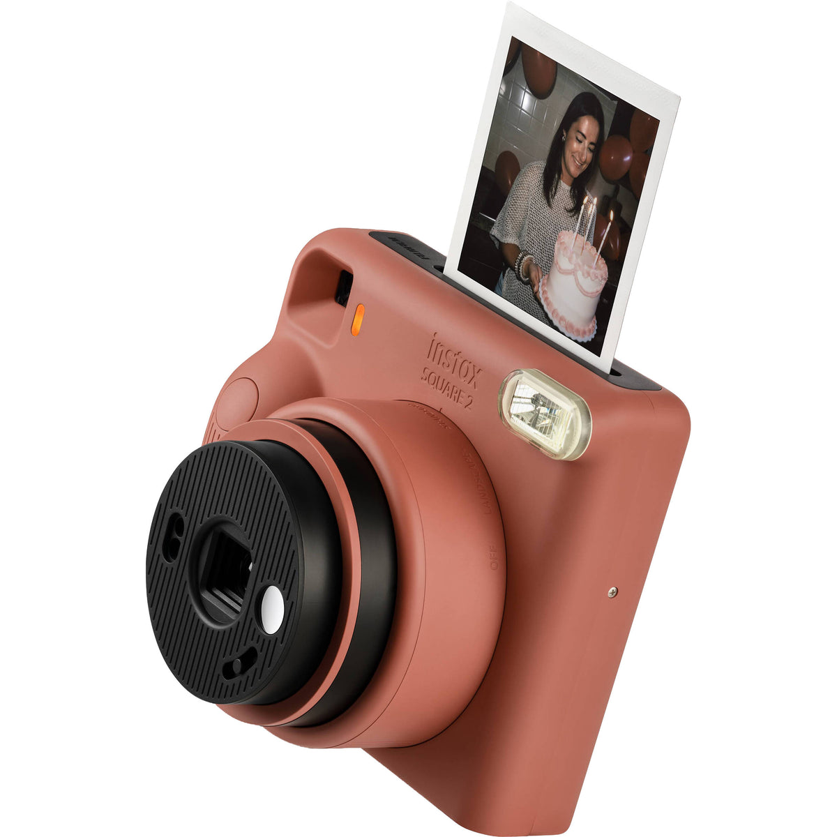 FUJIFILM instax SQUARE 2 Instant Film Camera (Brick Red)