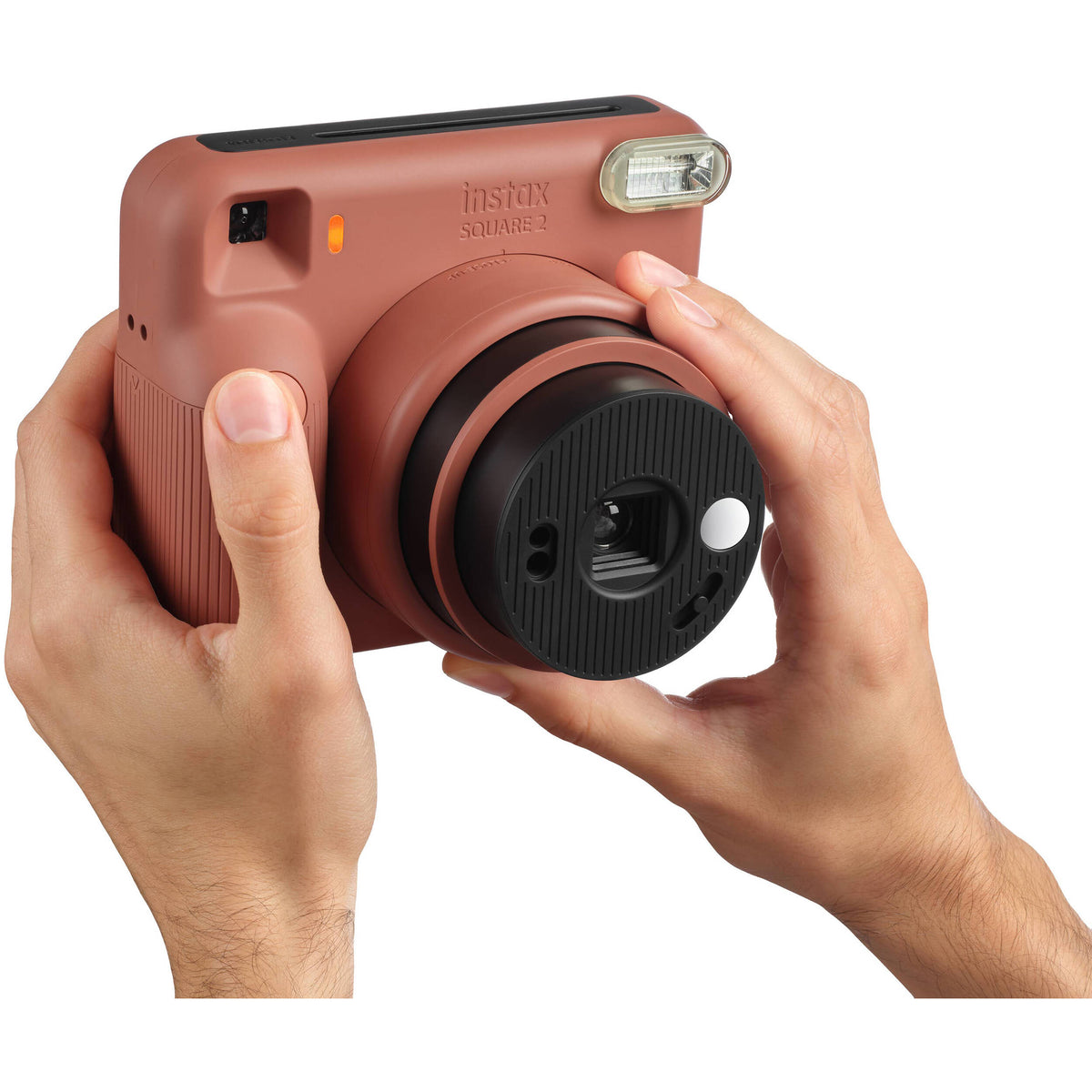 FUJIFILM instax SQUARE 2 Instant Film Camera (Brick Red)
