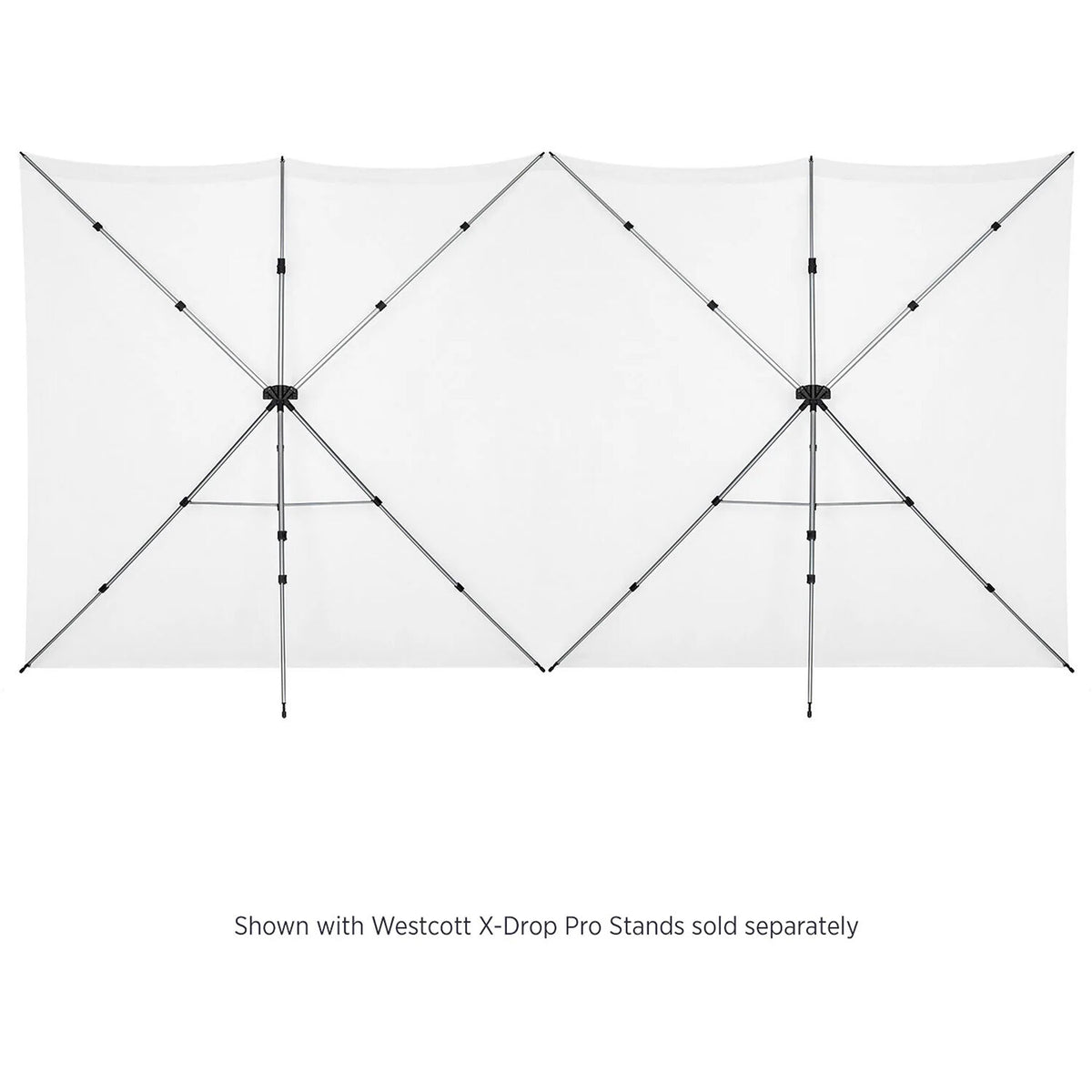 Westcott X-Drop Pro Wrinkle-Resistant Sweep Backdrop (High-Key White, 16 x 16')