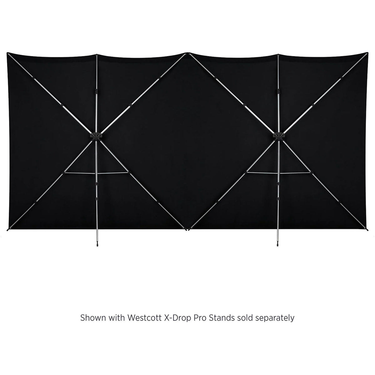 Westcott X-Drop Pro Wrinkle-Resistant Sweep Backdrop (Rich Black, 16 x 16')