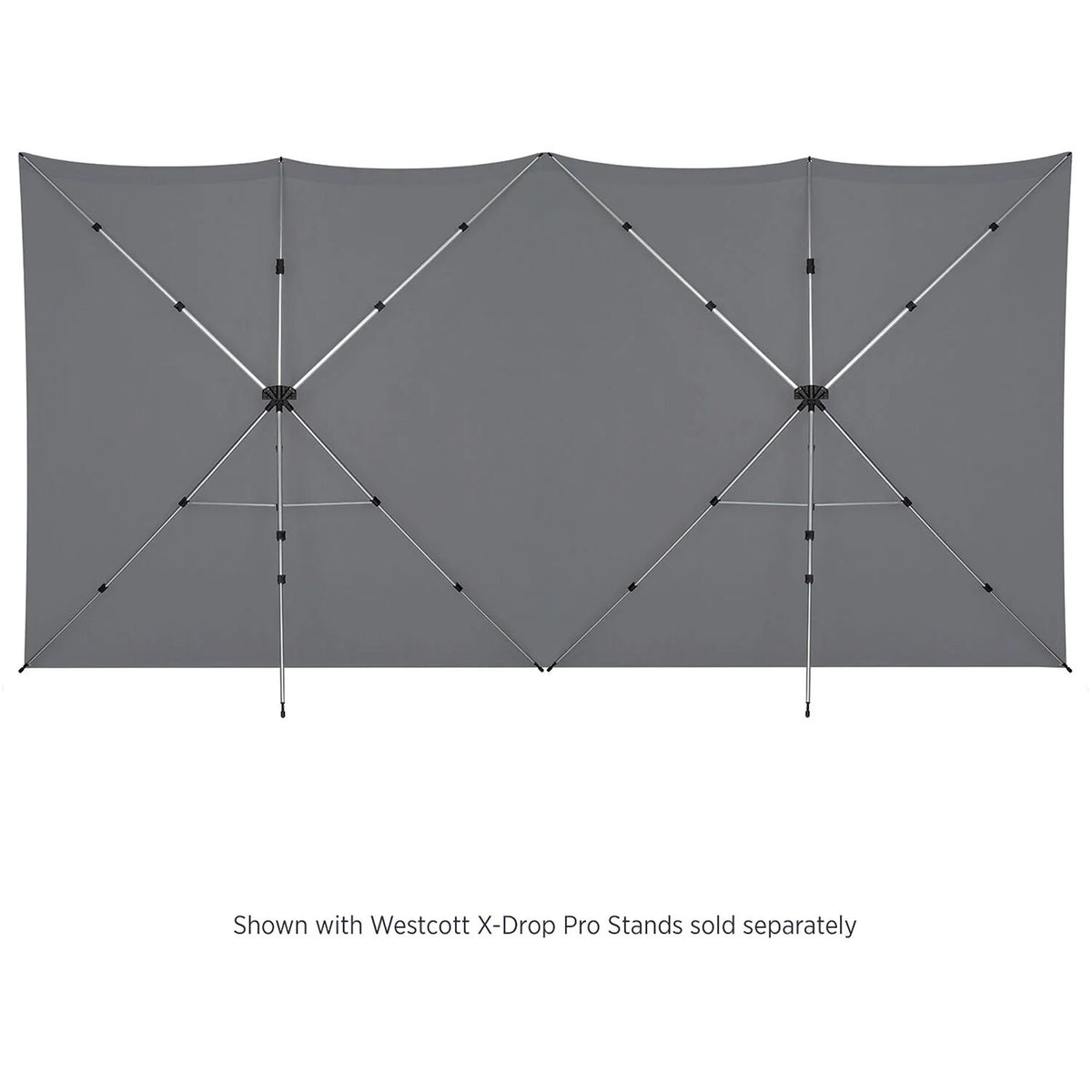 Westcott X-Drop Pro Wrinkle-Resistant Sweep Backdrop (Neutral Gray, 16 x 16')