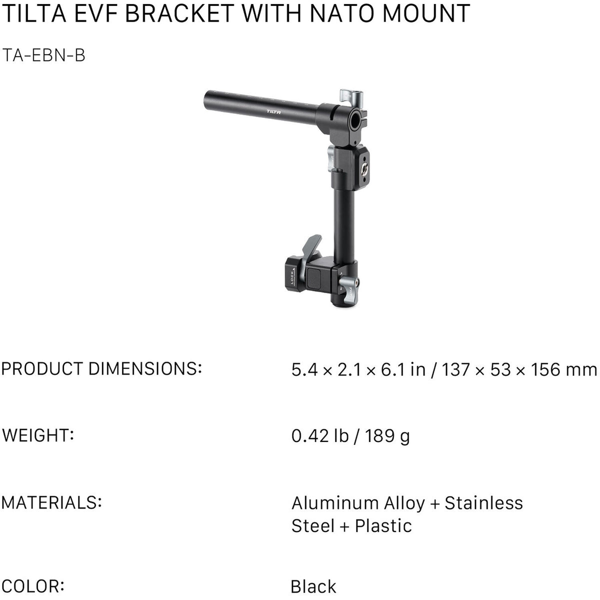 Tilta EVF Bracket with Nato Mount (Black)