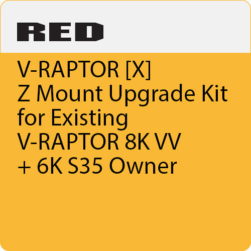 RED DIGITAL CINEMA V-RAPTOR [X] Z Mount Upgrade Kit for Existing V-RAPTOR 8K VV + 6K S35 Owner