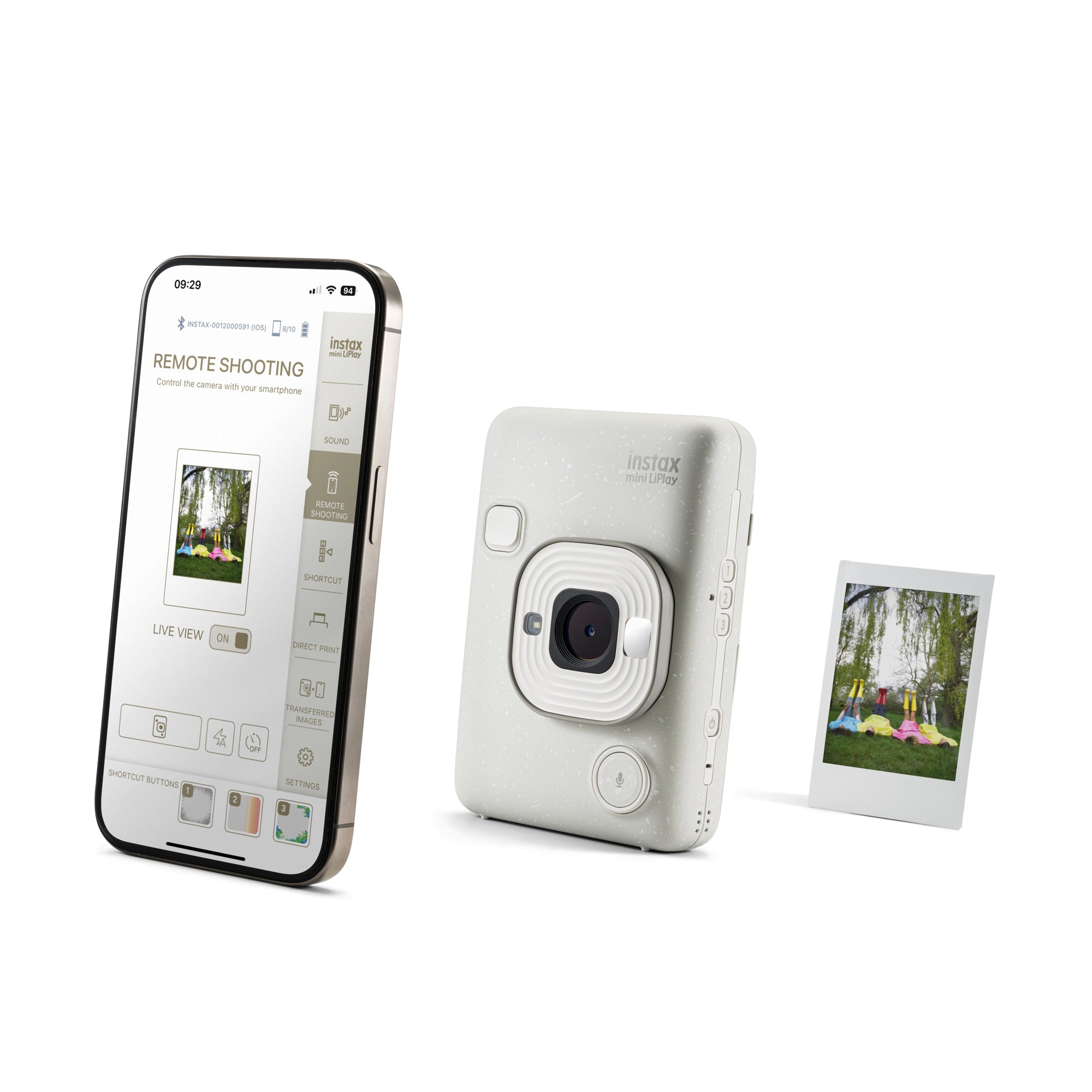 FUJIFILM INSTAX MINI LiPlay Hybrid Instant Camera - Misty White