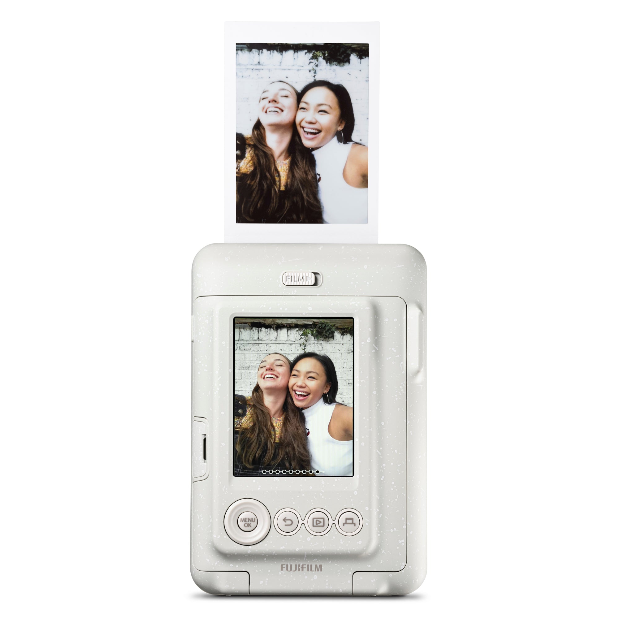FUJIFILM INSTAX MINI LiPlay Hybrid Instant Camera - Misty White