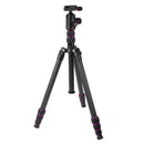 Optex Black Carbon Fiber  4 sections  travel tripod