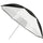 Westcott Cabriolet Umbrella - Satin blanc optique avec couverture noire amovible (60 ")