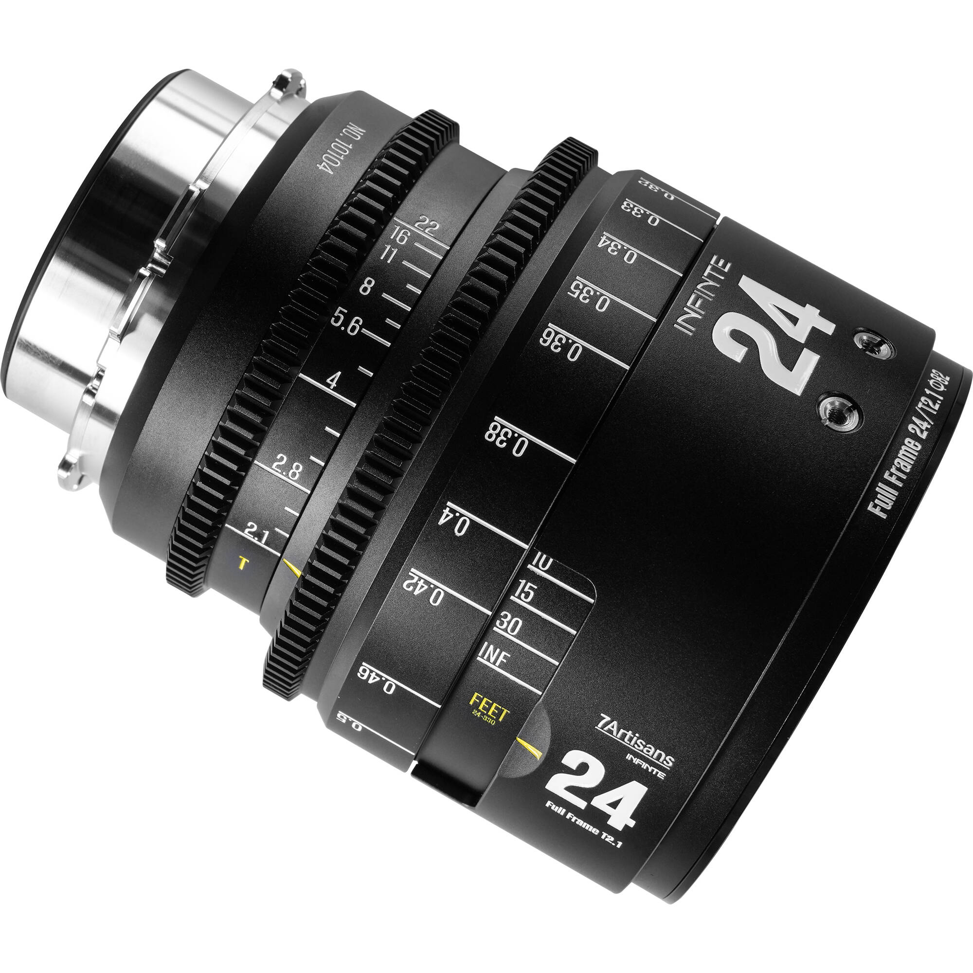 7Artisans INFINTE 24mm T2.1 Ciné Objectif (ARRI PL, Noir)