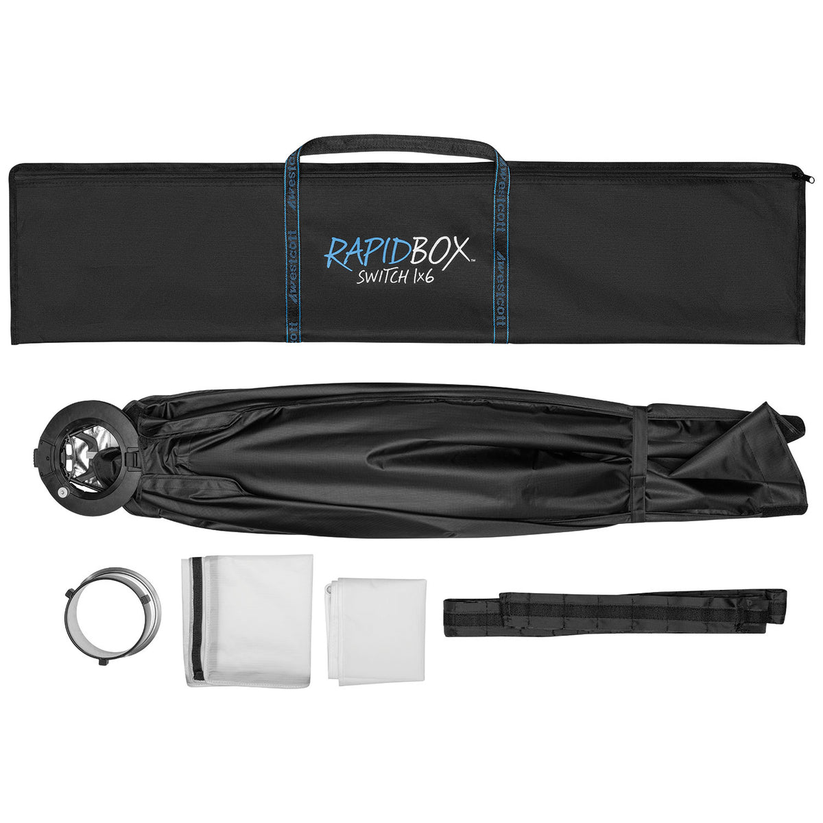 Softbox Westcott Rapid Box Switch 1x6 pliable à plat avec grille